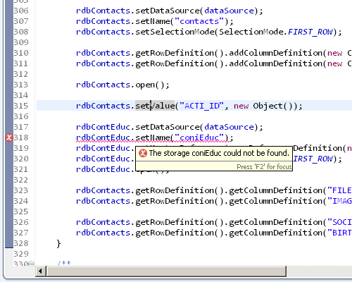 Showing the compile time checks of storages.