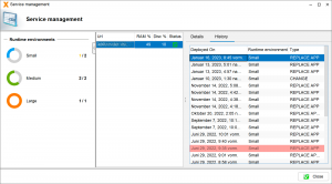 Deployment history