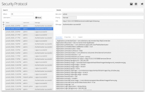 Protocol screen